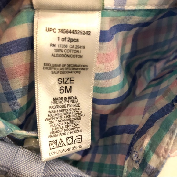 Little Me Boys One Piece with Bow Tie 6 months Pastel White Blue Green Snaps - Picture 7 of 7